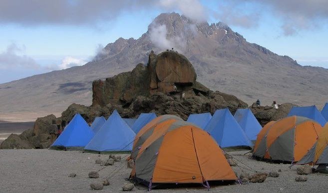 Tents at camp below Mawenzi